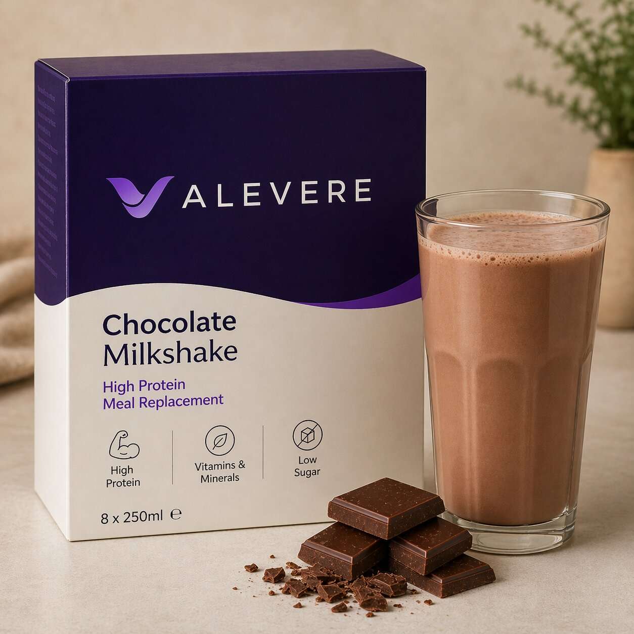 High Protein Chocolate Flavoured Milkshake