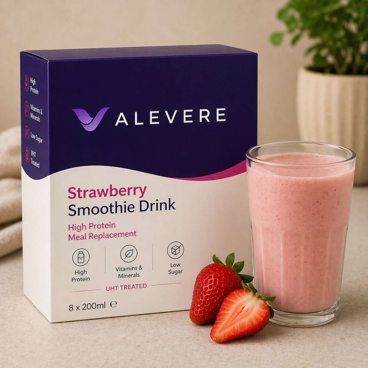 Strawberry Flavoured Smoothie Drink UHT
