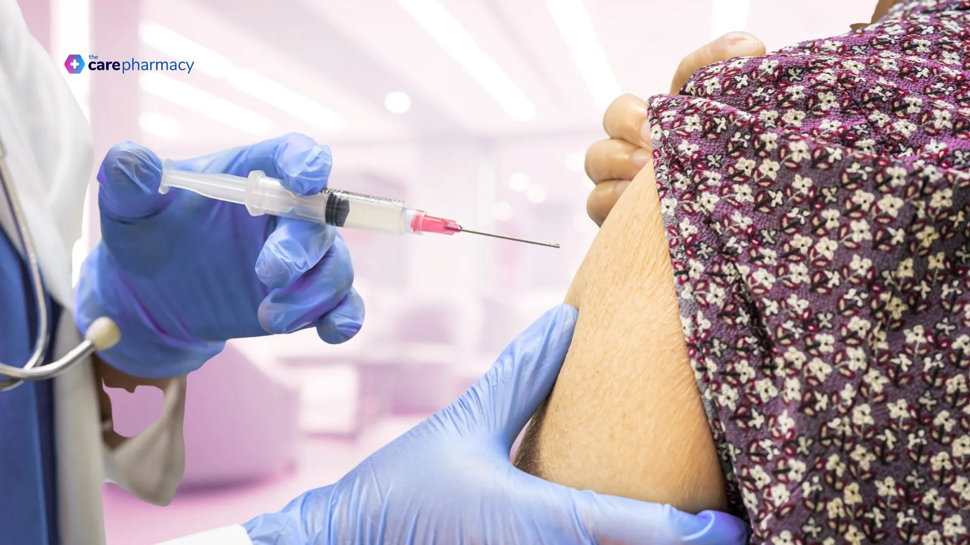 Patient receiving a COVID vaccination