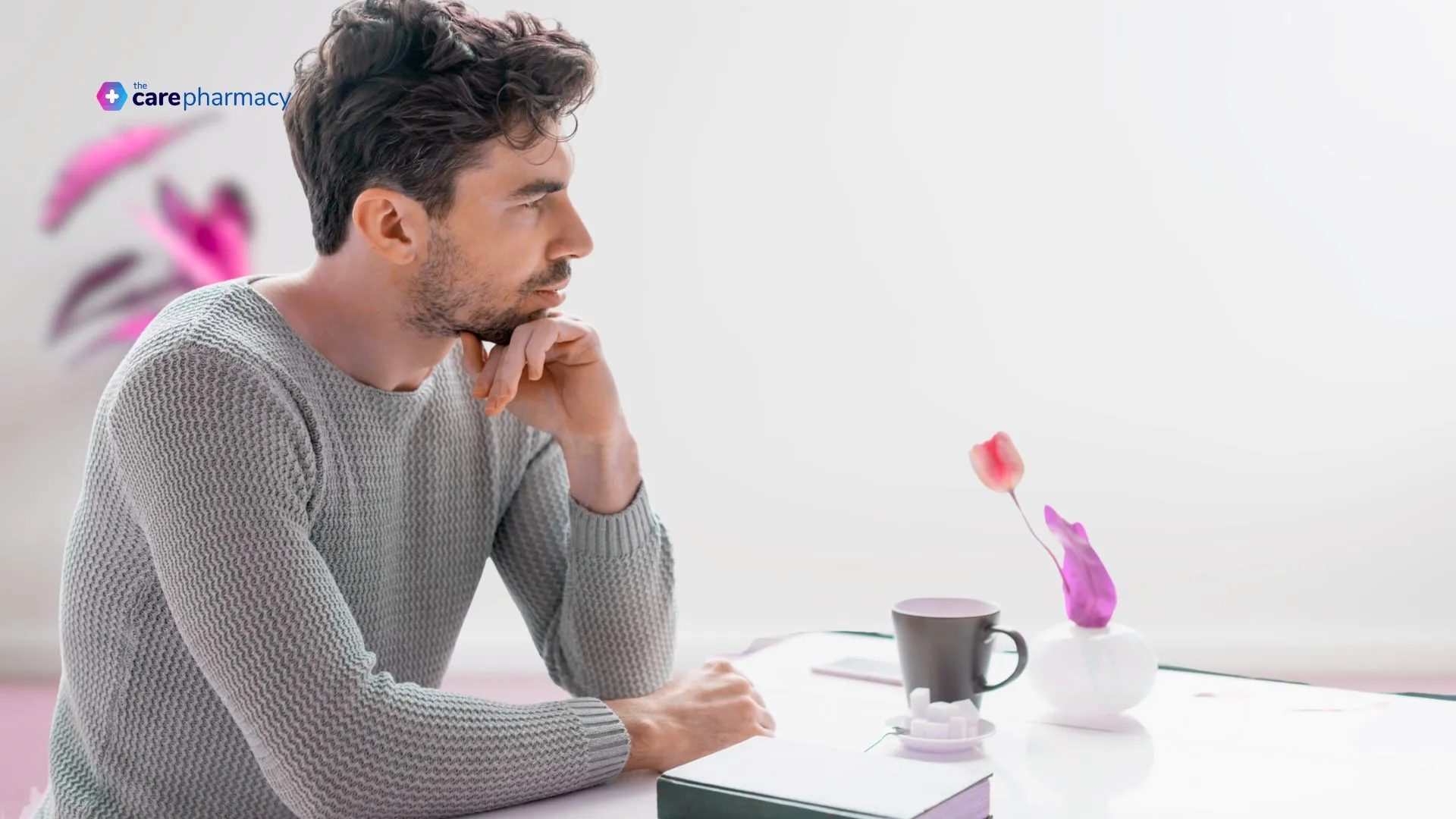 Man sat at a desk
